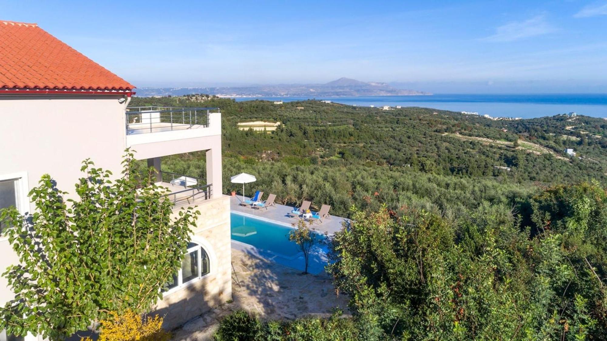 Villa Konstantinos Hilltop Vineyard Escape Almirida Exterior foto