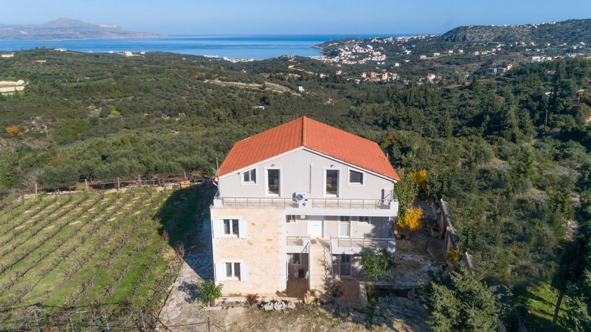 Villa Konstantinos Hilltop Vineyard Escape Almirida Exterior foto