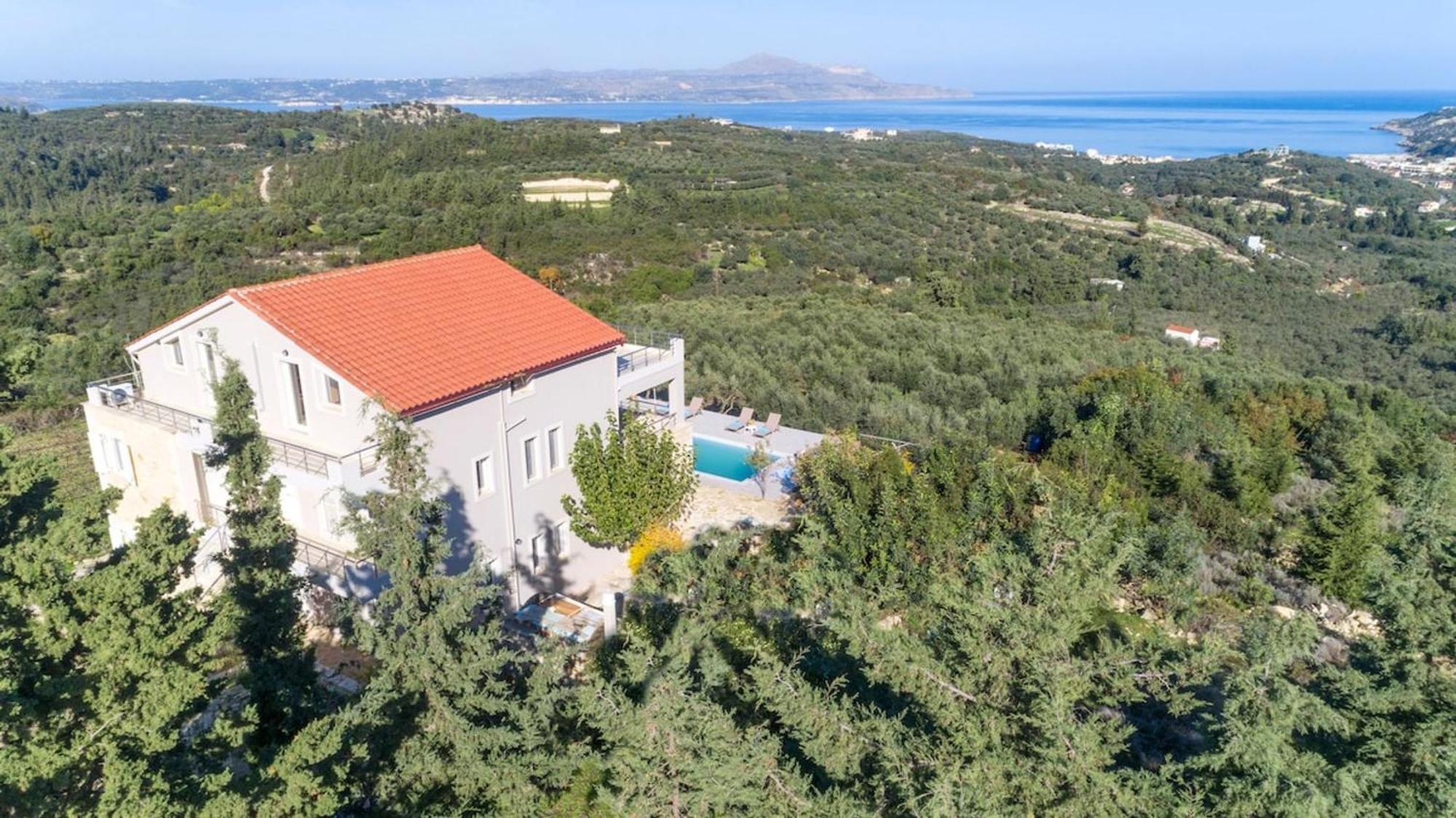Villa Konstantinos Hilltop Vineyard Escape Almirida Exterior foto